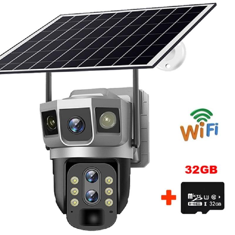 WIFI/4G Solar-powered Surveillance Camera, High-definition Lens PIR Sensor, Night Vision Waterproof IP Camera, CCTV Security Monitor