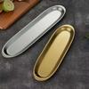 Stainless Steel Sushi Plate Long Plate Beef Ball Plate Easy Clean Picnic BBQ Plate  Kitchen Use