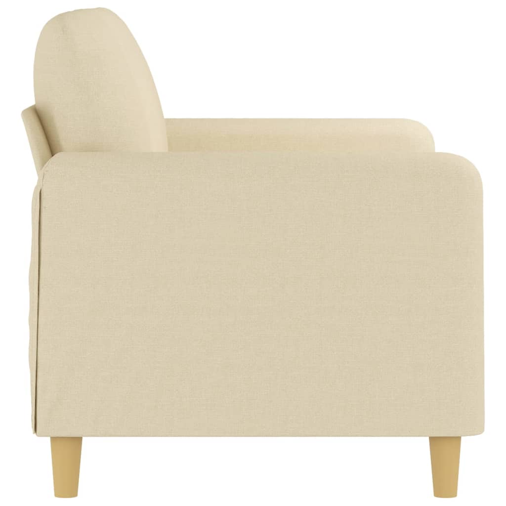 Vidaxl Sofá de 2 Lugares, Creme, 120 Cm, Estofado em Tecido
