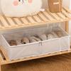 high qualityClear PVC Shoe Storage Box with Mesh Lid – Dustproof, Foldable, Space-Saving Organizer for Sneakers, Loafers, and Flats – Waterproof,