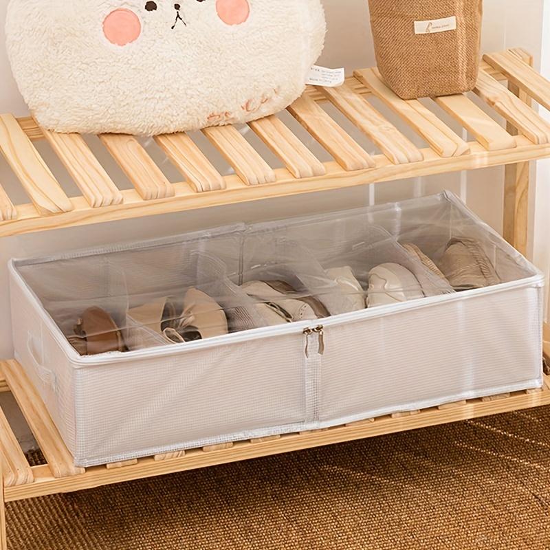 high qualityClear PVC Shoe Storage Box with Mesh Lid – Dustproof, Foldable, Space-Saving Organizer for Sneakers, Loafers, and Flats – Waterproof,