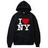 I Love New York Bedrukte Hoodies Heren- en Damesmode Casual Hooded Pullover Street Hip Hop Kleding
