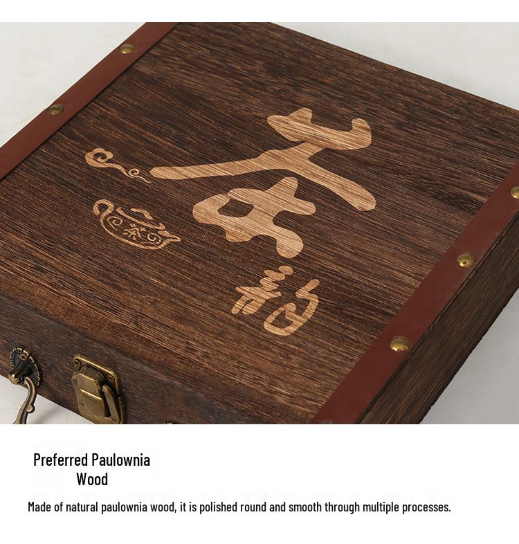 357g Solid Wood Pu-erh Tea Cake Storage Box - Universal Single Cake Gift Packaging