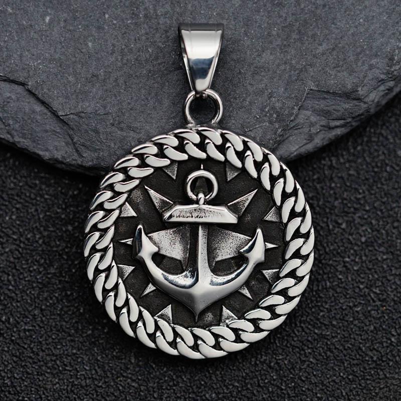 Retro Viking Necklace for Man Fashionable l Viking Anchor Pendant Hip Hop Clothes Chain Jewelry Accessories