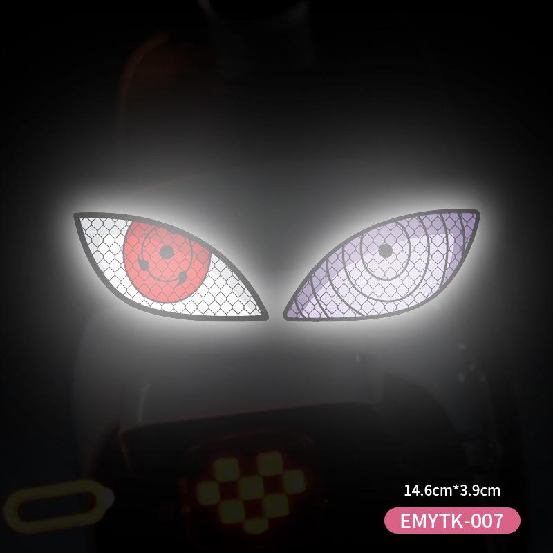 Devil Eye Reflective Sticker for Electric Cars & Motorcycles - Custom Decoration for Helmets and Vehicles