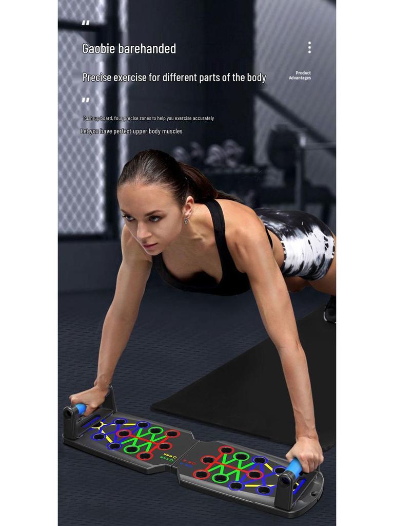 Multifunctional Chest & Muscle Training Board with Push-Up & Dips Stand