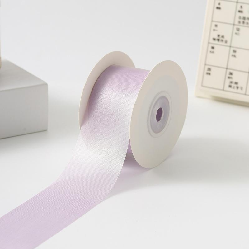 10 yards Rotolo di nastro di organza di colore pieno con bordo ondulato a coda di pesce per bouquet di fiori, regali, confezioni, decorazioni per feste di nozze