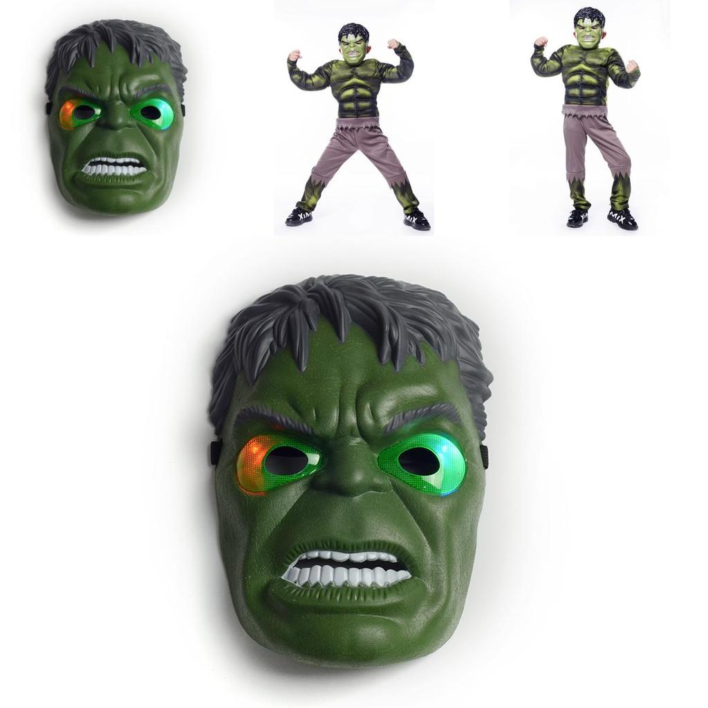The Avengers Hulk Muscle Mask Costume For Boys Premium Quality Cosplay Outfit