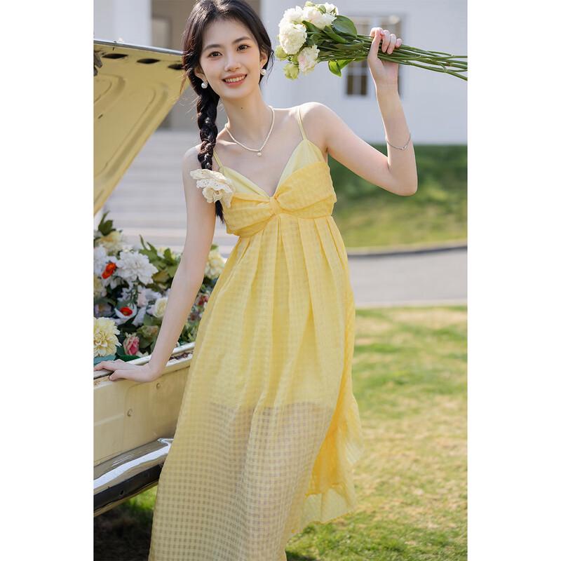 Mocana Urban Casual Mode Hosenträger Mittellanges Kleid MKNJD3744