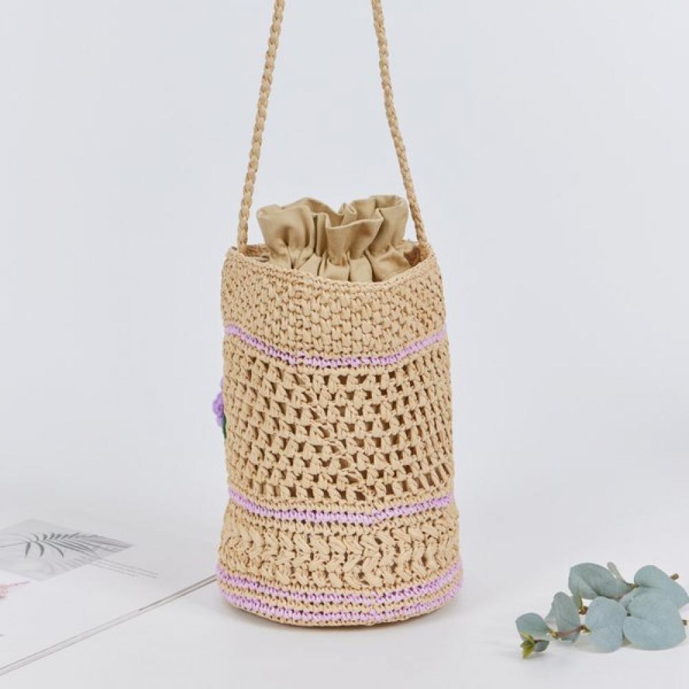 Lala Natural Rafia Embroidery Rattan Bag Lala2b188