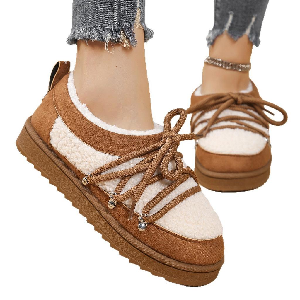 Large Size Thick-soled Snow Boots for Women, New Velvet and Thickened Cotton Shoes for Women In Autumn and Winter