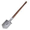 6B Multi-functional Entrenching Tool: Manganese Steel Large Combat Shovel with Wooden Handle, Vehicle-Mounted, Portable for Fishing and Outdoor Use.