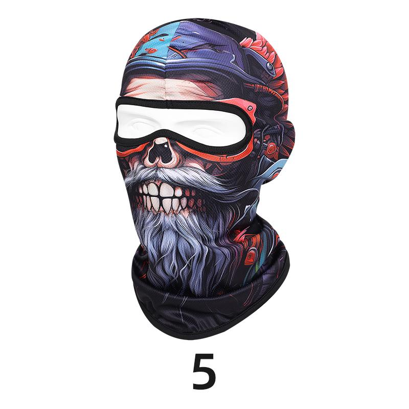 Neue modische Sturmhaube mit Bart und Totenkopf, Skimaske, Motorrad-Vollmaske, taktische Kapuze, Kopfbedeckung, Maske für Radfahren, Jagd, Angeln