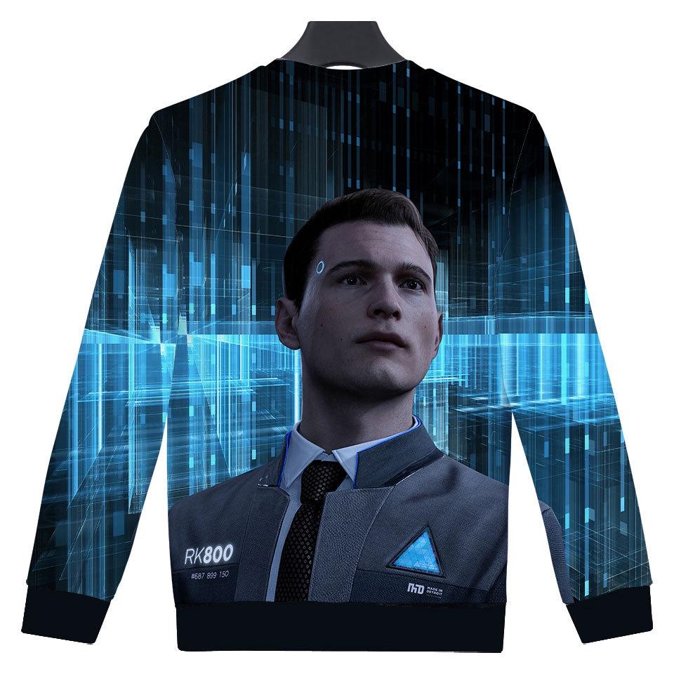 Premium Quality Detroit Become Human Connor Cosplay 3d Print Hoodie Sweater Costume