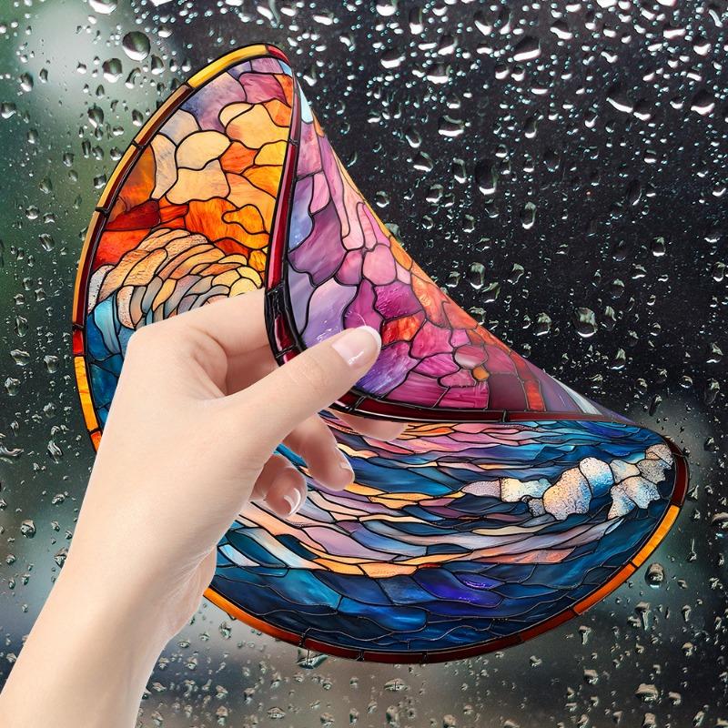Fun-JD057 Colorful and Beautiful Sunset Home Glass Window Beautification and Decoration Electrostatic Window Sticker Without Adhesive