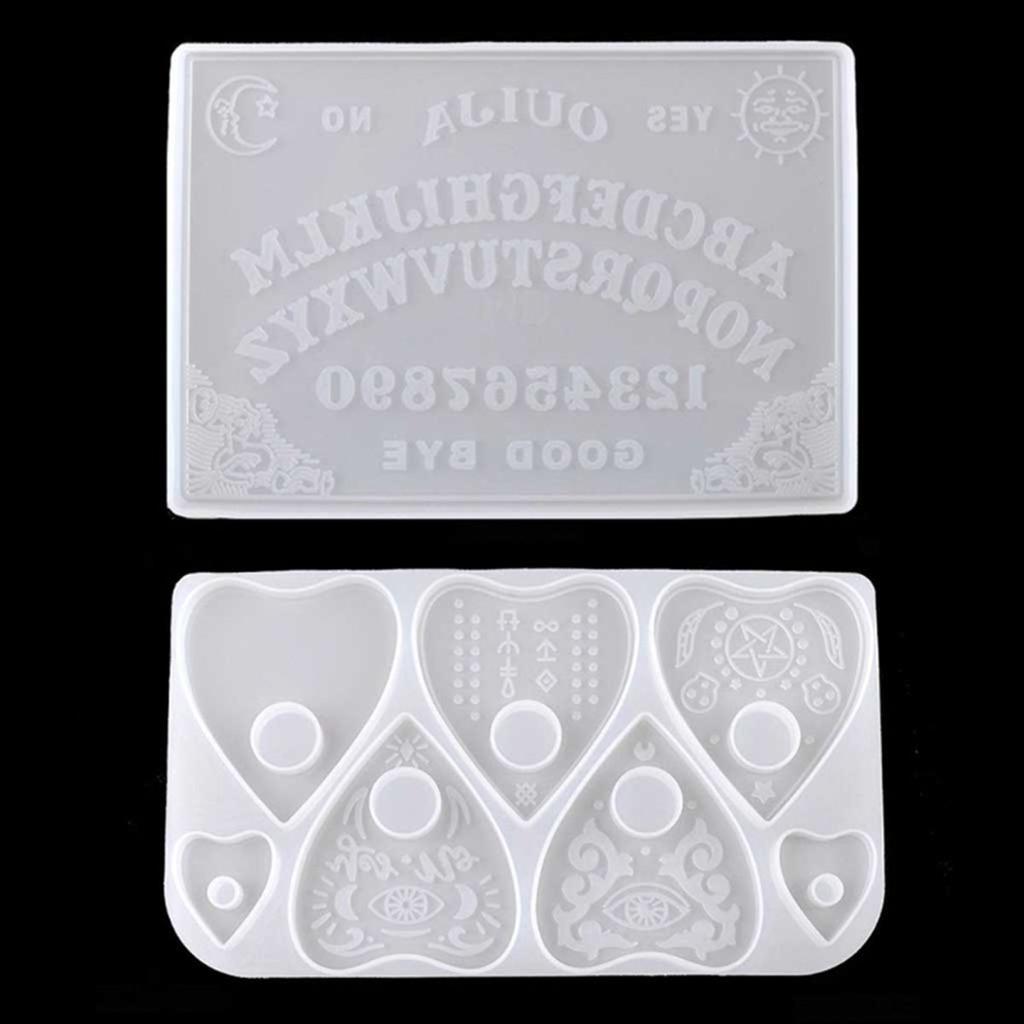 Jewelry Making Epoxy Silicone DIY Gothic Planchette Mould Resin Casting Mold Clay Tools Ouija Board