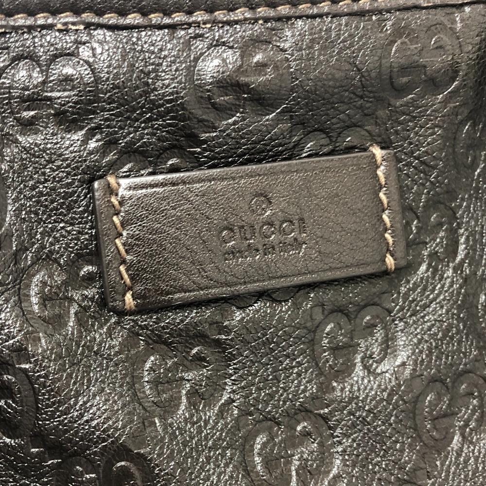 GUCCI 201482 Guccissima Bag Hand Bag Travel Bag Tote Bag Leather Brown