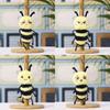 Cute Bee Plush Keychain With Pp Cotton Filling For Backpack Decor And Gift Idea