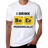 Creative Men TShirts Beer Drinking Chemistry Periodic Table Funny Humour Letters Tops Print Tee Male Oversize T Shirt Brand Tees