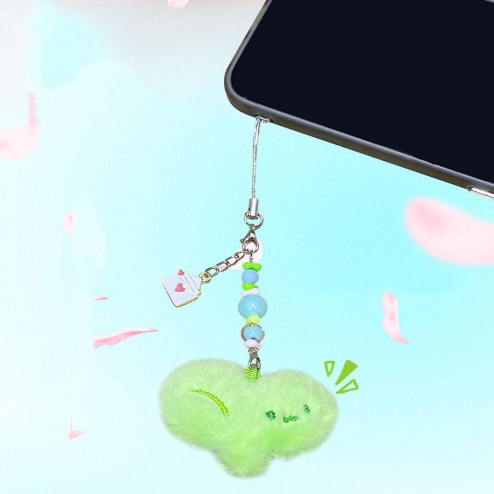 Beads Flower Letter Plush Keyring Cartoon Design Plush Flower Bag Pendant  Children