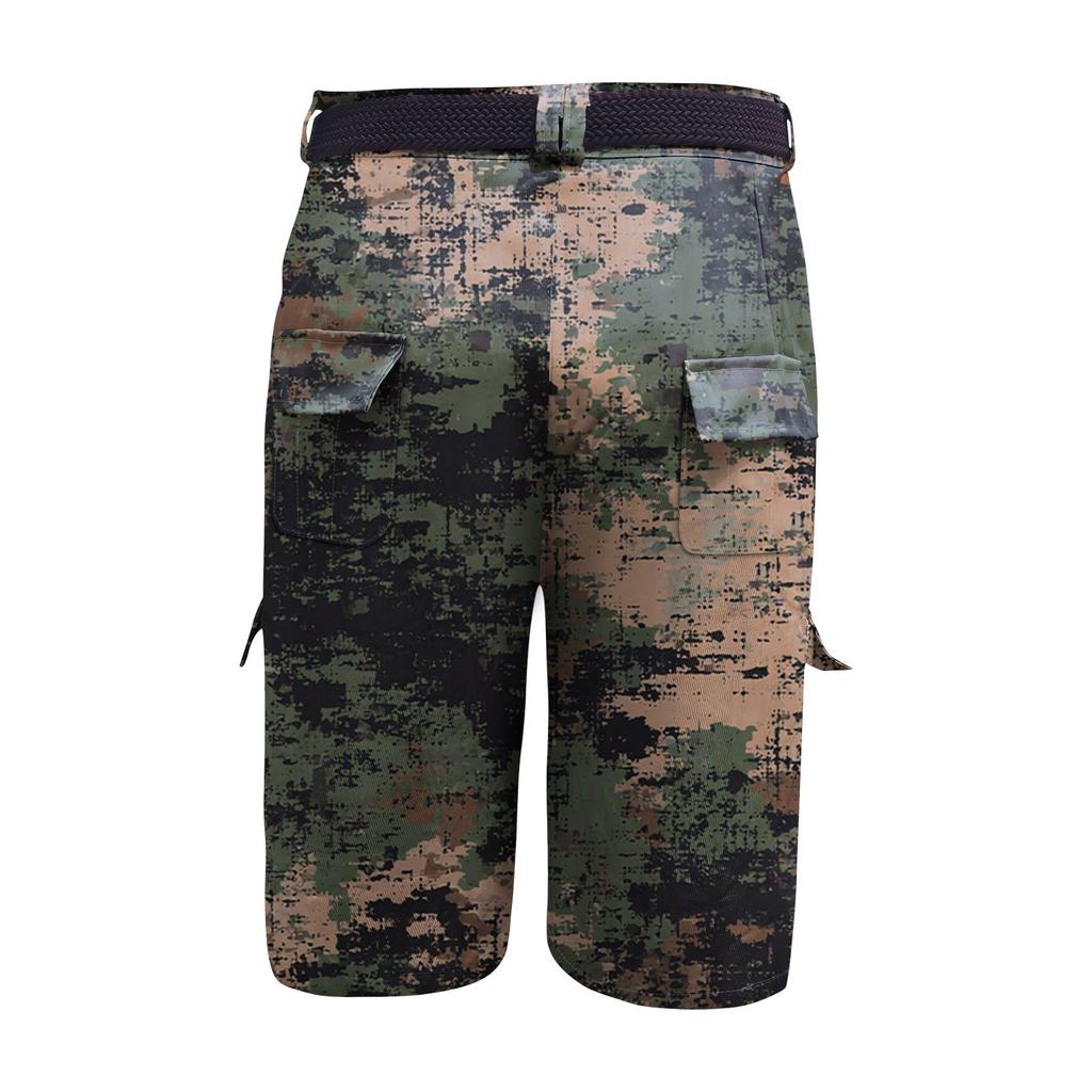 Men's Independence Day Printed Multi Pocket Workwear Shorts