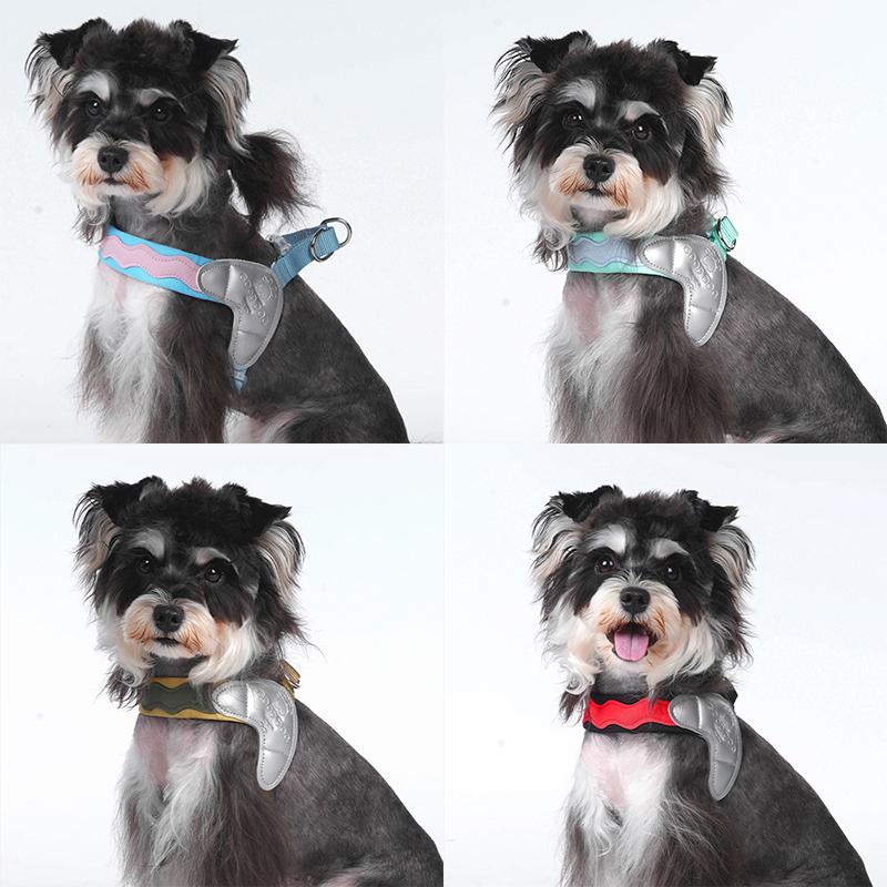 Fashion Breathable Dog Harness with Soft Padded Anti-escape Durable Adjustable Y- Shaped Pet Chest Strap for Comfortable Walking