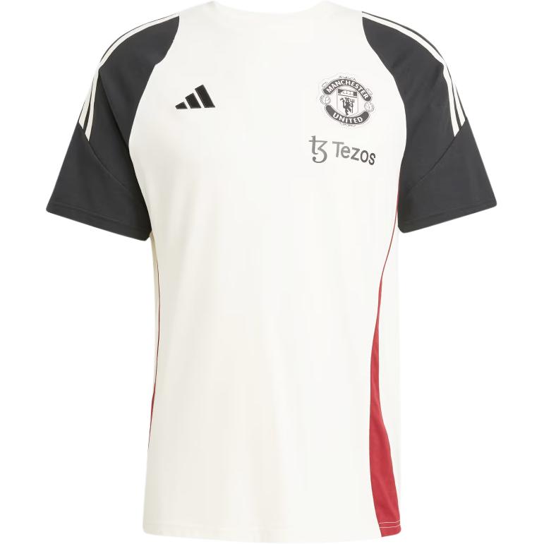 

Adidas Манчестер Юнайтед Tiro 24 FW24 Логотип бренда Удобная спортивная мода Футболка с круглым вырезом и коротким рукавом Мужские топы Молочно-белый JE3735 M
