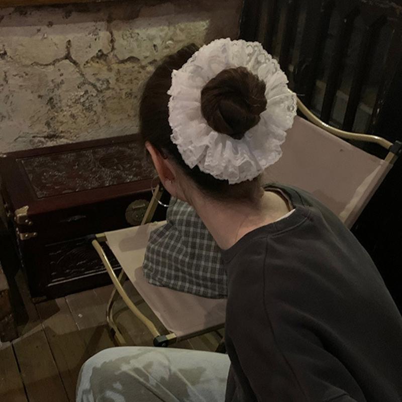 Modische Spitze Haargummis Scrunchies Für Frauen Sanfte Elastische Haarbänder Haaraccessoires Für Verschiedene Frisuren