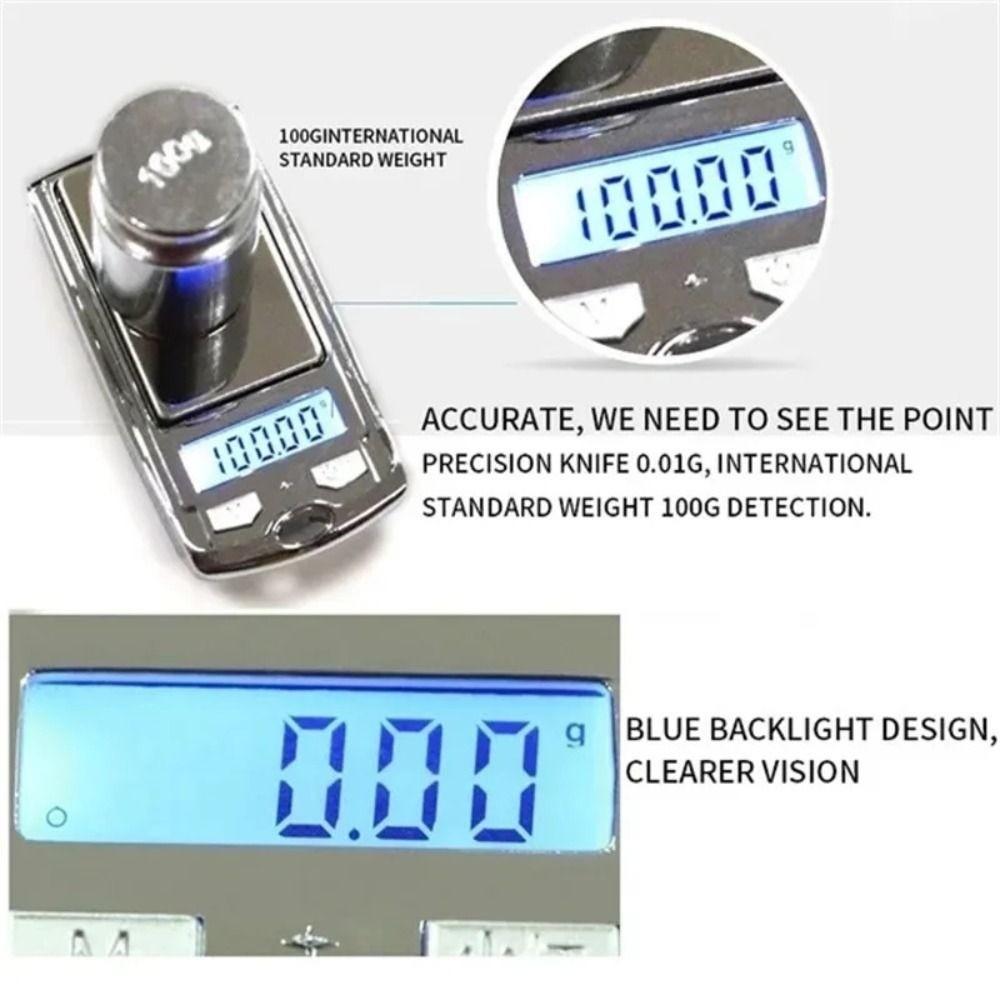 Car Key Shape Electronic Scale Gram 0.01g Precision Pocket Weighing Apparatus with LCD Display Balance Mini Palm Scale Necklace