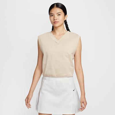 Nike Sleeveless Sports Shirts Women s Beige S