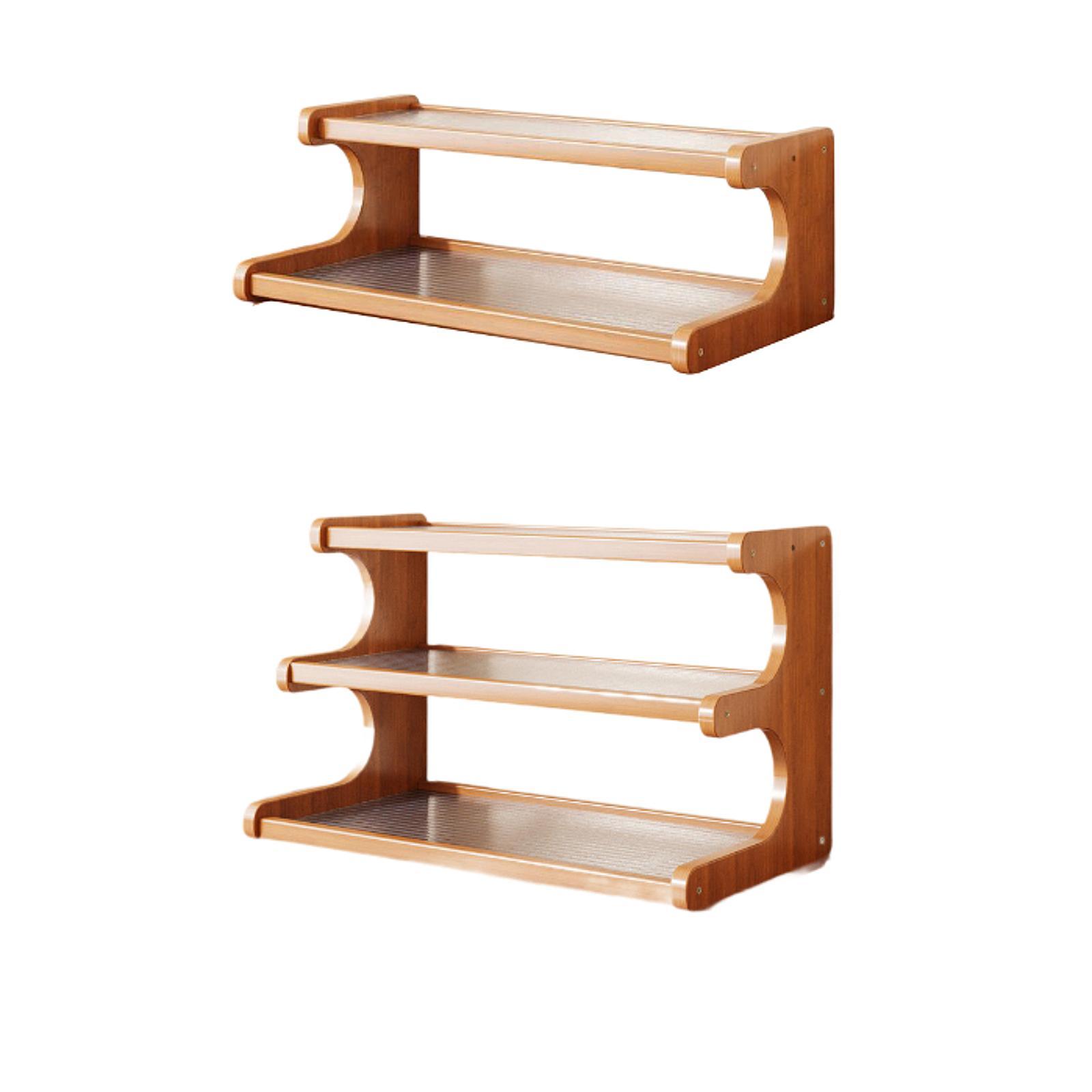 

Mug Holder Countertop Organizer Condiment Shelves Multi Tier Display Shelves for 2 tier