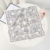 Japanese simple satin 71 * 71CM silk scarf spring and autumn light luxury purple neck protection simulation silk scarf square scarf