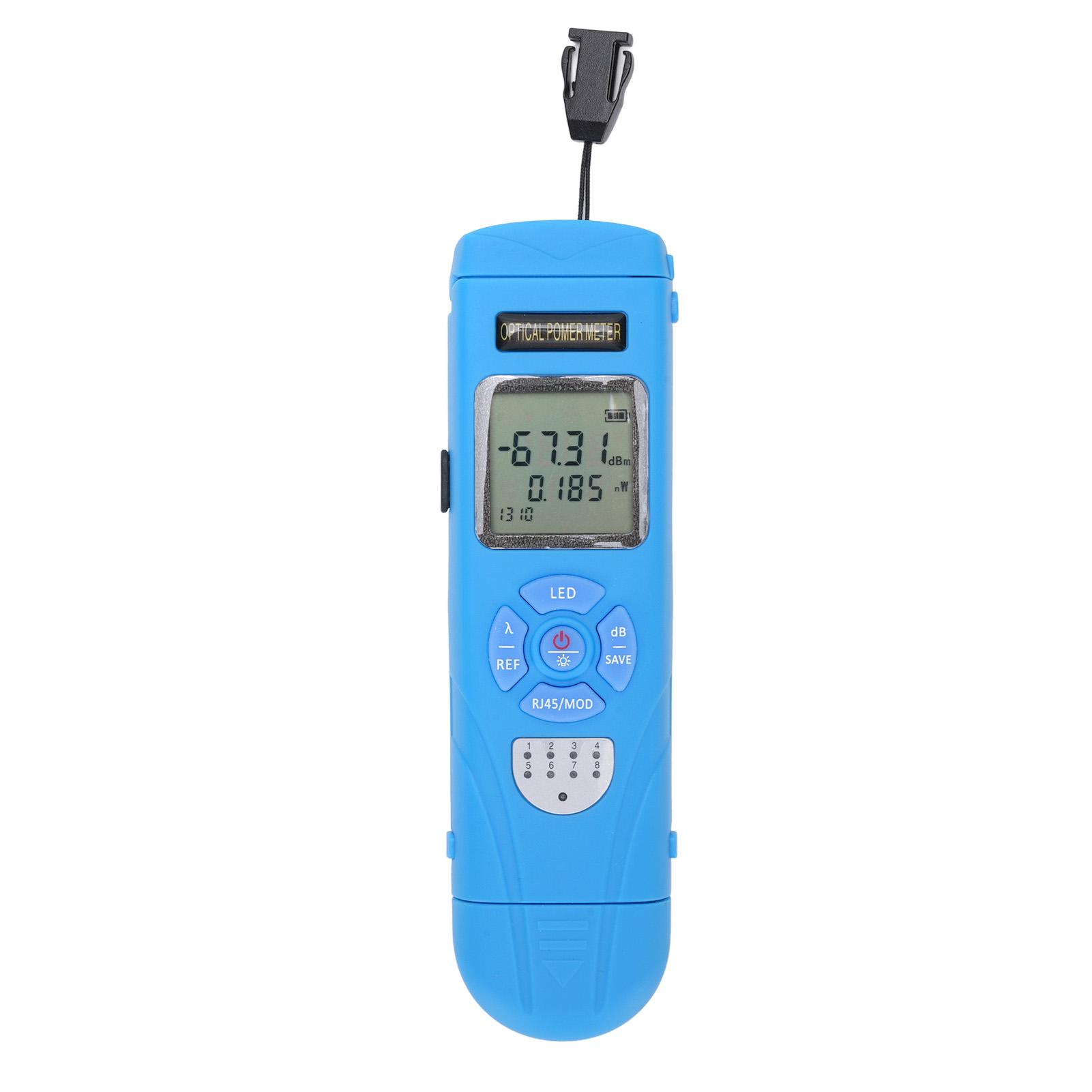 

Измеритель оптической мощности Портативный Ручной 10 длин волн OPM Тестер оптического волокна с тестированием RJ45 и