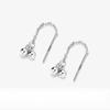 Small Temperament Beads and Tassel Ear Cable Long Round Face Earrings Nourish Ear Holes Without Taking Off Earrings for Women