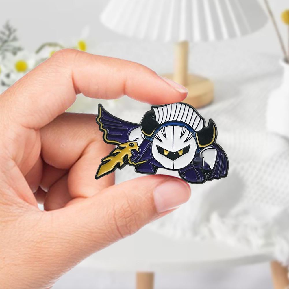 Meta Knight Brooch: Super Smash Bros. Pin for Backpack & Clothes Decoration - Holiday Gift