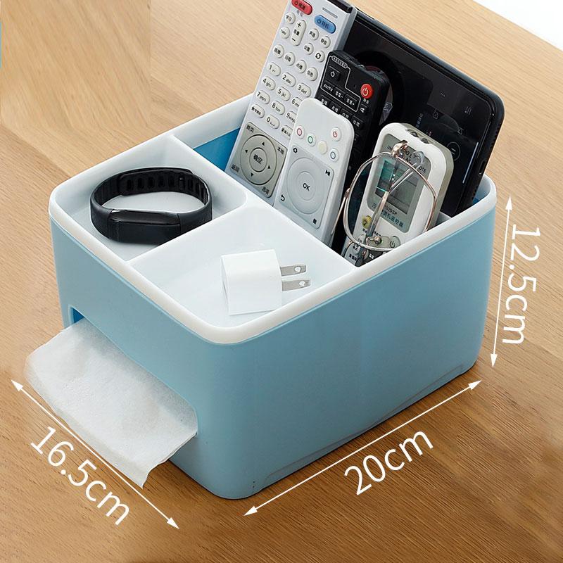 Household Plastic Multi-function Desktop Tissue Box   Remote Control Case Cosmetic Organizer Holder Suction Paper  Box