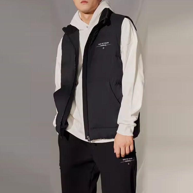 Li Ning Wade Collection Vests Men's Black Stand Collar Moderate Other AMRT059-1