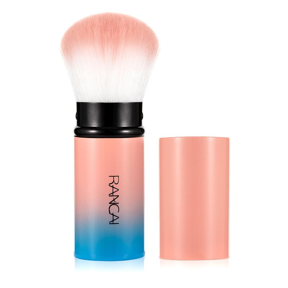 Compact Retractable Makeup Brush - Blush, Powder, Mushroom Head Tool
