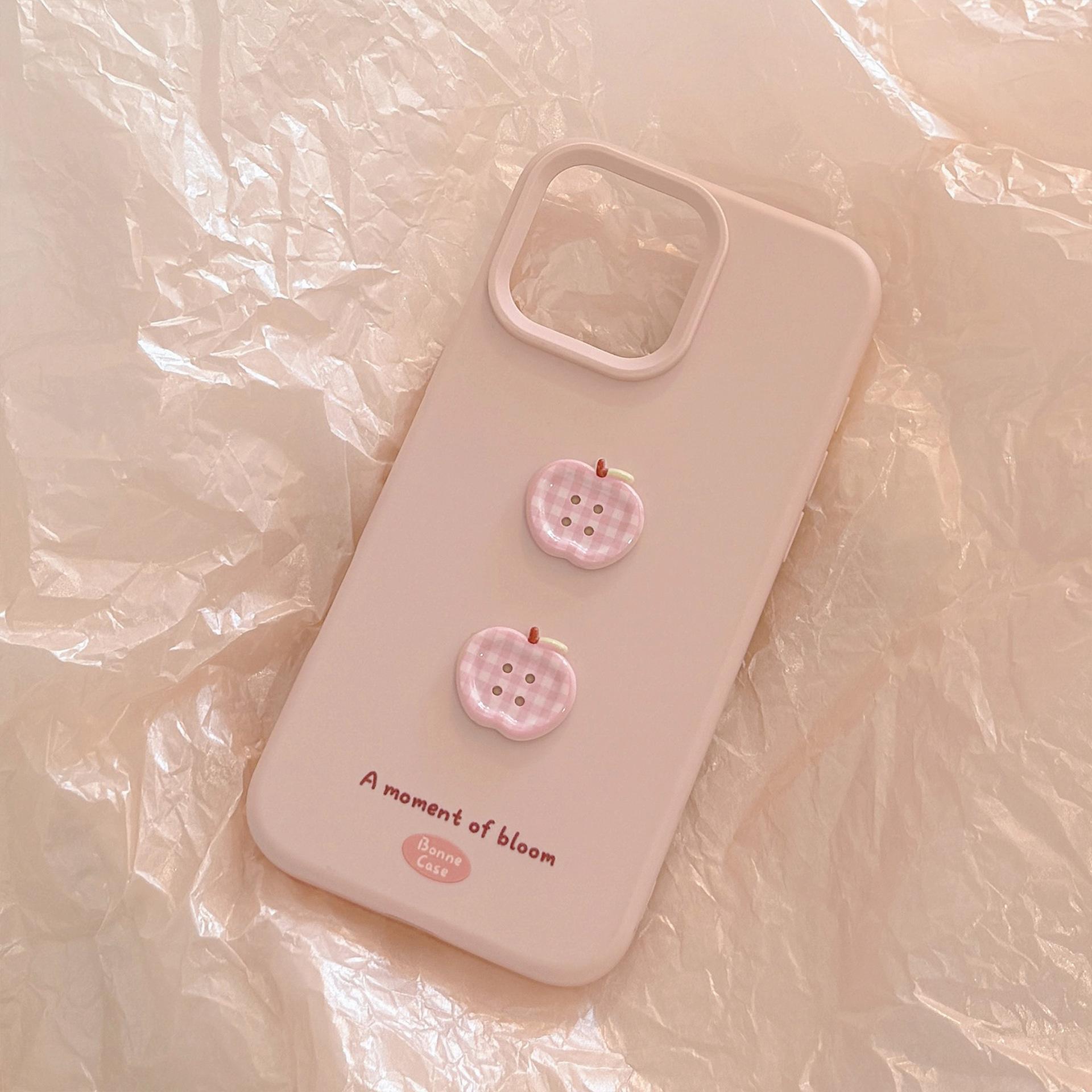 

Cute and Playful Little Apple Iphone16 Suitable for 17promax IPhone Case 14 Silicone 13 Three Dimensional 15 Soft 12pro max(6.7)