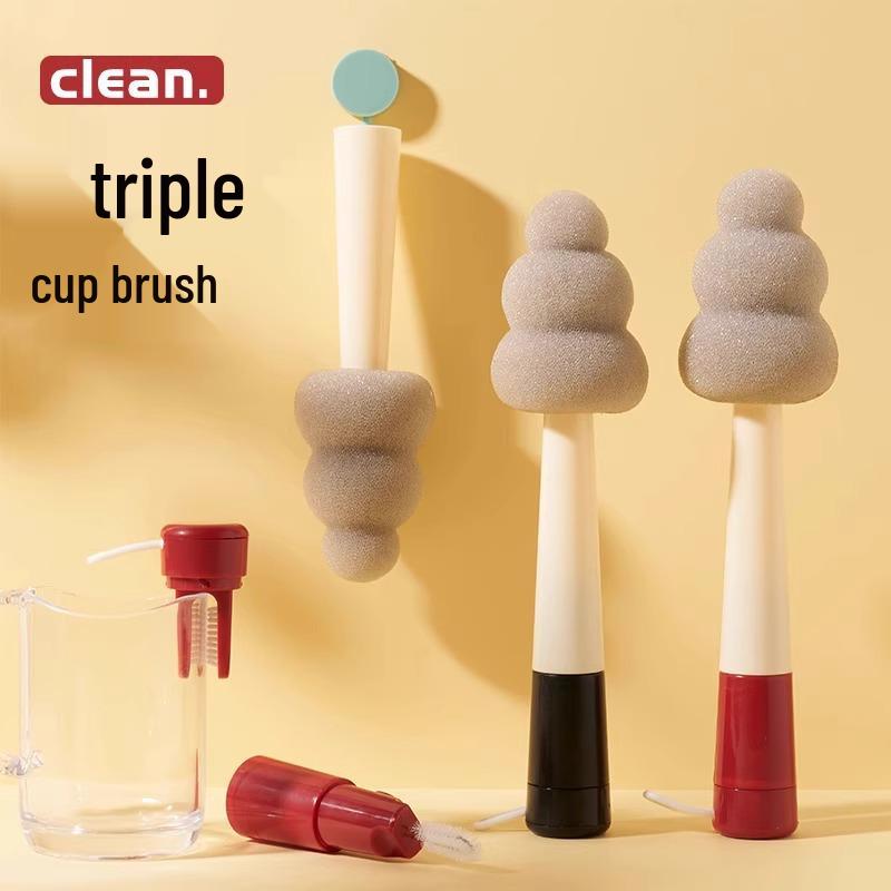 

Скидка для новичков: Щетка для мытья чашек 3-в-1 с длинной ручкой