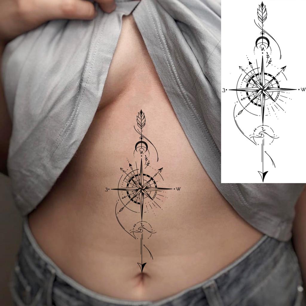 1 Foglio Tatuaggi Temporanei Vichingo Maori Drago Totem per Uomo Avambraccio Collo, Adesivi Tatuaggio Finti Temporanei Impermeabili Tatuaggi Realistici