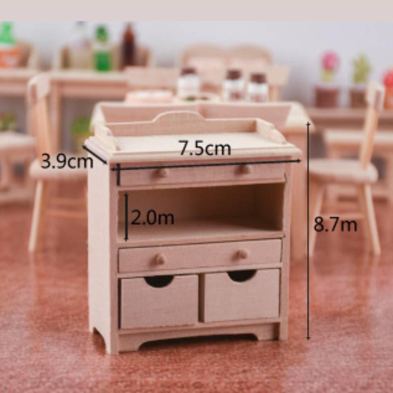 1:12 Puppenhaus Miniatur Weißer Schrank Vitrine Aufbewahrungsschränke Möbelmodell Dekor Spielzeug Puppenhaus Zubehör