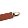 Jill Cool Solid Color Y-Shaped Leather Suspenders, 3-Clip, Adult, 2.5 cm
