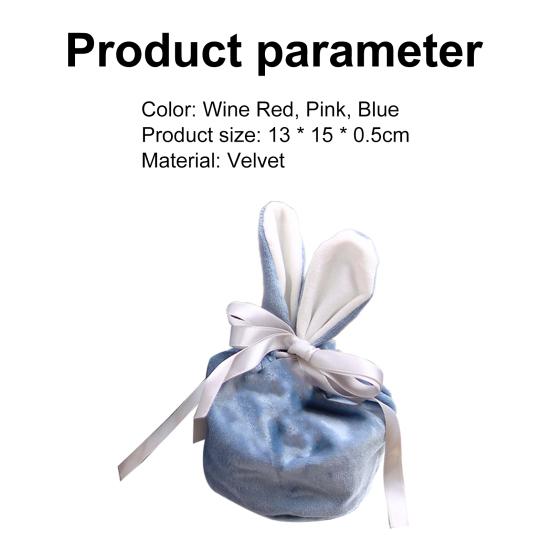 Aufbewahrungshalter Hasenohren Design Dekorative Samttasche Ostergeschenktasche Für Ostern