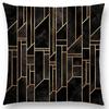 New Geo Emerald Blue Sky Black Night Yellow Lines Geometric Texture Stripes Prints Car Cushion Cover Sofa Throw Pillow Case