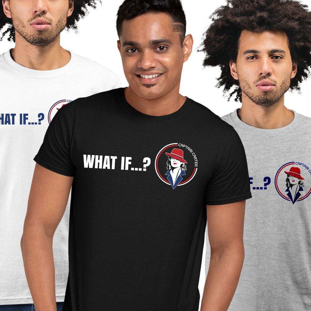 What IF Carter Captain Logo T shirt Hero Birthday Gift Tee L