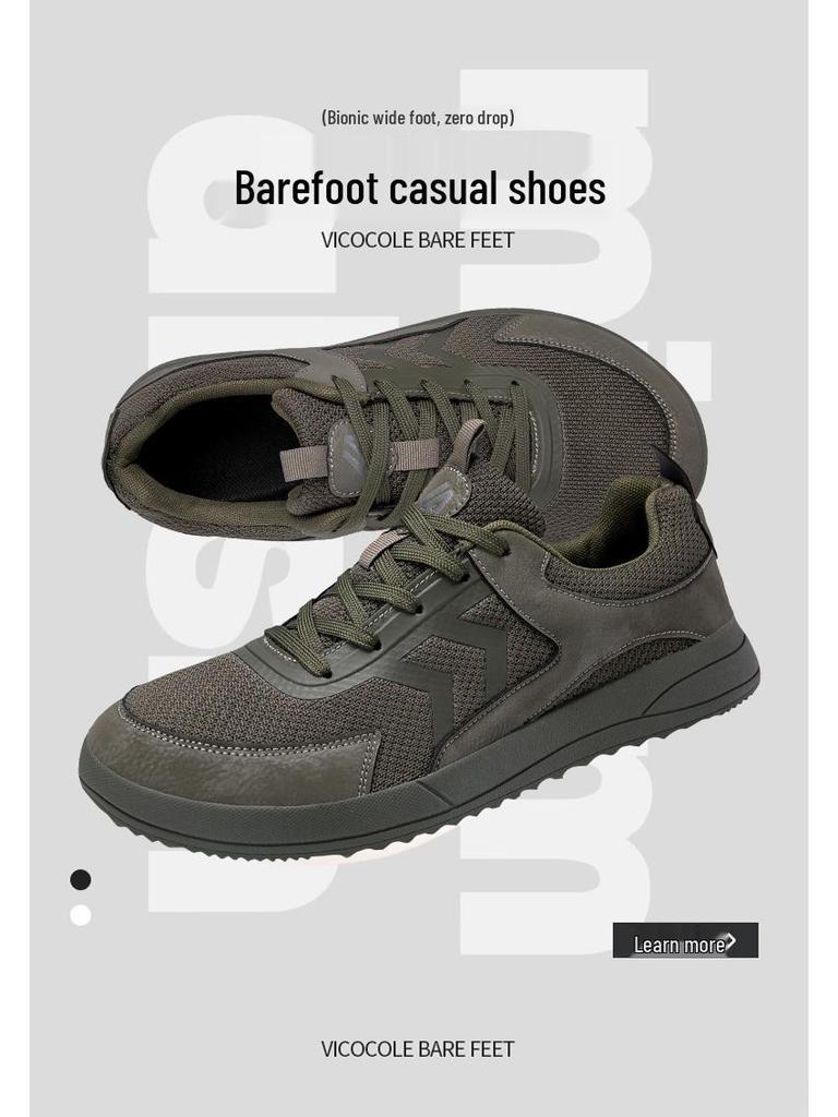 Men's Wide Toe Mesh Barefoot Shoes - Extra Large Sizes 45-48 For Autumn and Winter