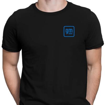 GM Motor Logo T-shirt Zwart Katoenen Tee Auto Liefhebber Racen Streetwear Cadeau