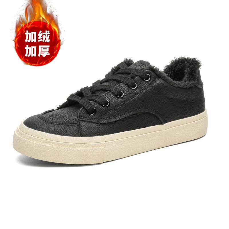 

Осень и зима мужская повседневная обувь для скейтборда спортивная мода студенты дышащая флисовая утолщенная низкая корейская версия универсальная трендовая обувь 1566 39