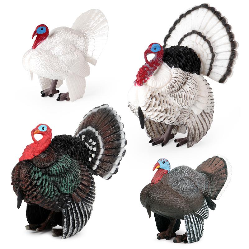 Oenux Niedliche Nutztiere Henne Truthahn Huhn Hahn Actionfigur Modell Figuren Geflügel Miniatur Pädagogisches PVC Kinderspielzeug